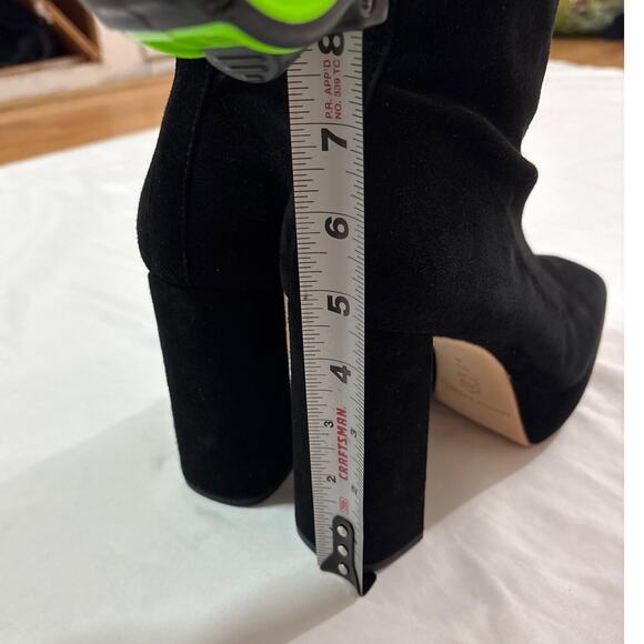 Loeffler Randall Womens Suede Block Heels Ankle Boots Shoes Black Size 9.5 - Picture 9 of 9